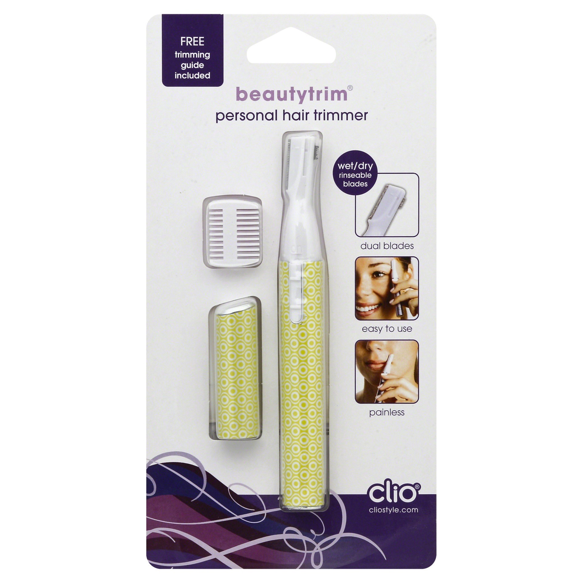 slide 1 of 5, Clio Beautytrim Personal Hair Trimmer For Women, 1 ct