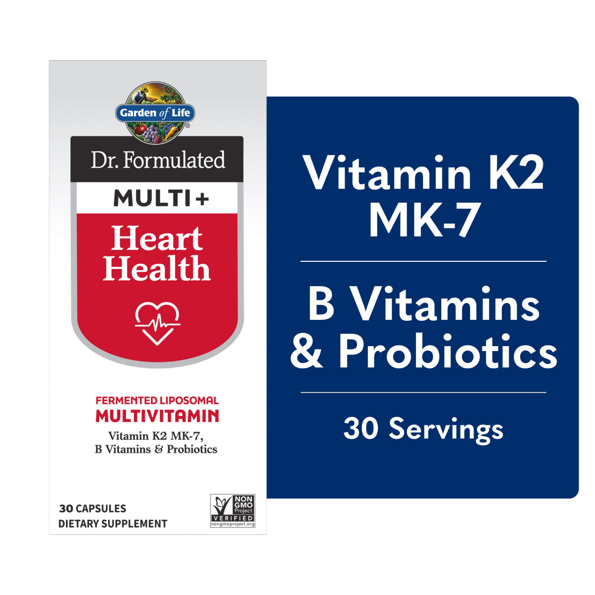 slide 4 of 6, Garden Of Life Multi + Heart Health, 30 ct