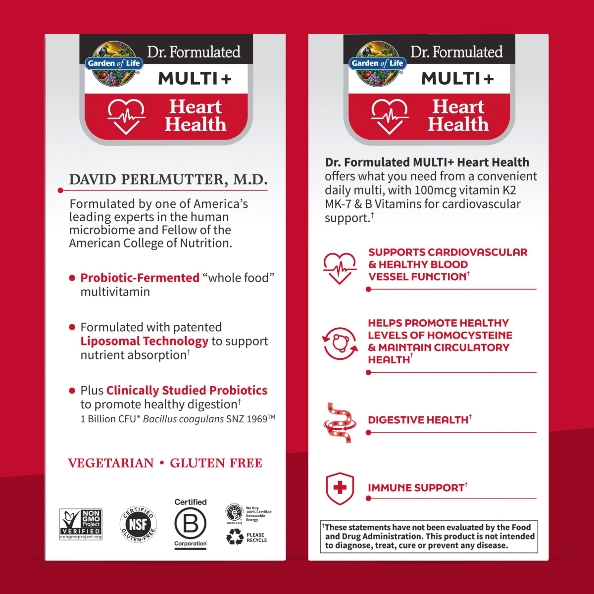 slide 5 of 6, Garden Of Life Multi + Heart Health, 30 ct