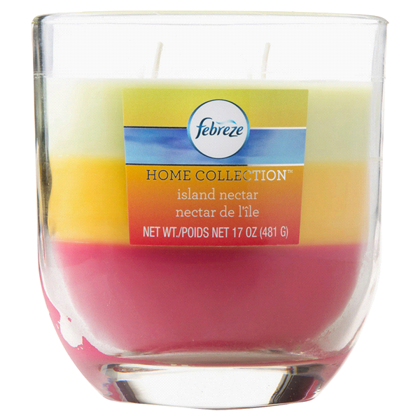 slide 1 of 1, Febreze Home Collection Tri-Tone Island Nectar Candle, 17 oz