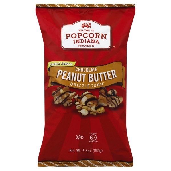 slide 1 of 1, Popcorn, Indiana Chocolate Peanut Butter Kettlecorn, 5.25 oz