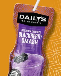 Daily's Bourbon Inspired Blackberry Smash Ready to Drink Frozen Cocktail, 10 fl oz Pouch