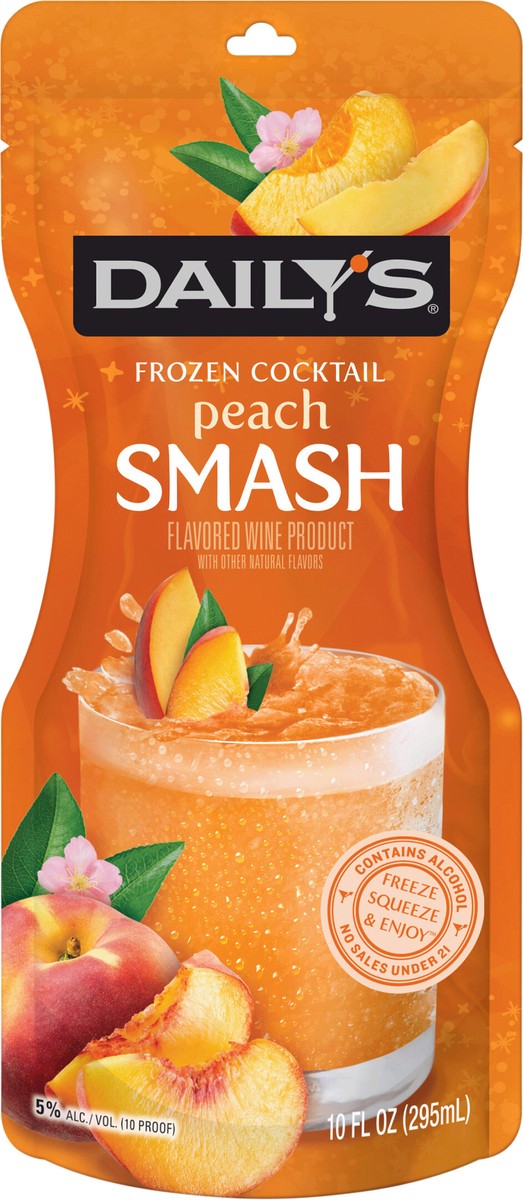 slide 9 of 9, Daily's Peach Smash Ready to Drink Frozen Pouch 10 fl oz, 10 fl oz