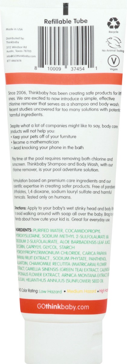 slide 4 of 9, Thinkbaby Chlorine Remover Shampoo & Body Wash 8 oz, 8 oz