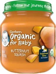 Gerber 1st Foods Organic for Baby Baby Food, Butternut Squash, 4 oz Jar