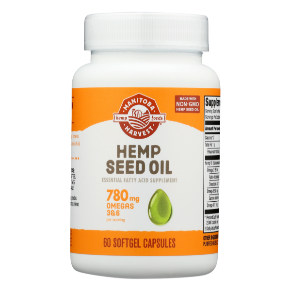 slide 1 of 3, Manitoba Harvest Hemp Oil Capsules 1000Iu 60Ct, 60 ct; 1000 mg