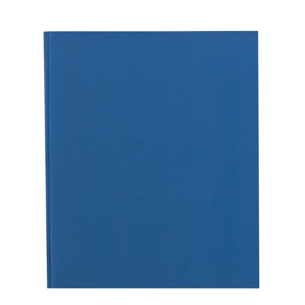 slide 1 of 2, Office Depot Brand School-Grade 3-Prong Paper Folder, Letter Size, Blue, 1 ct