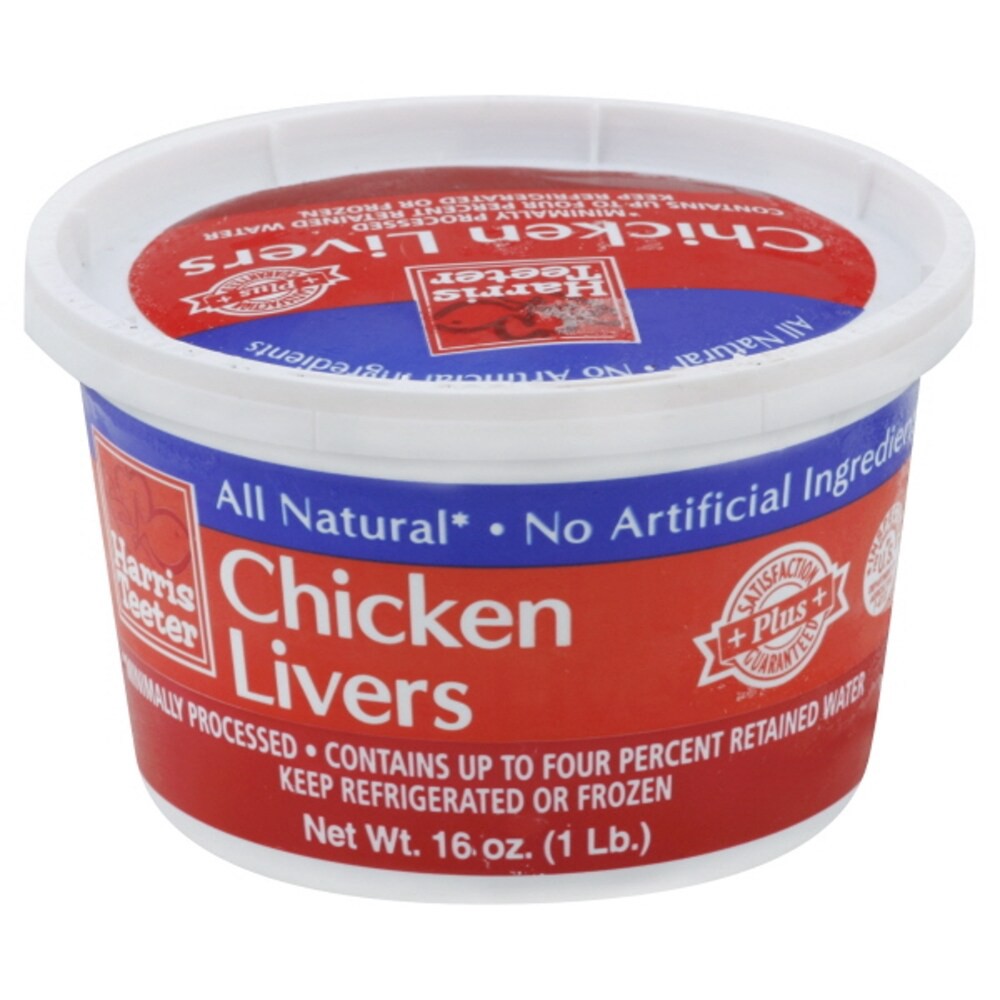 slide 1 of 4, Harris Teeter Chicken Livers, 16 oz