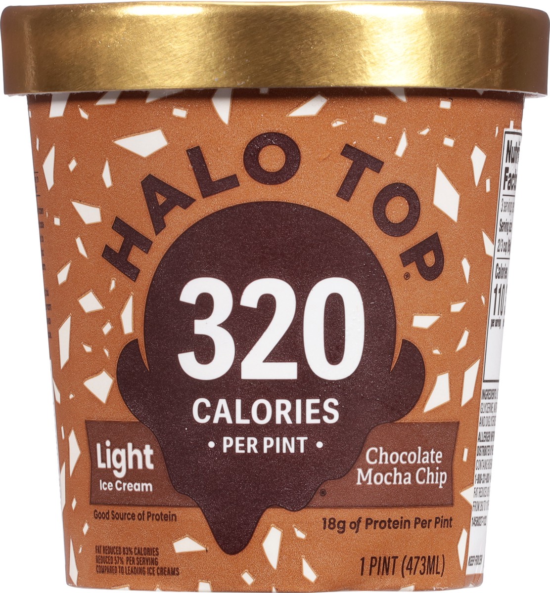 slide 6 of 9, Halo Top Creamery Chocolate Mocha Chip Ice Cream, 1 pint