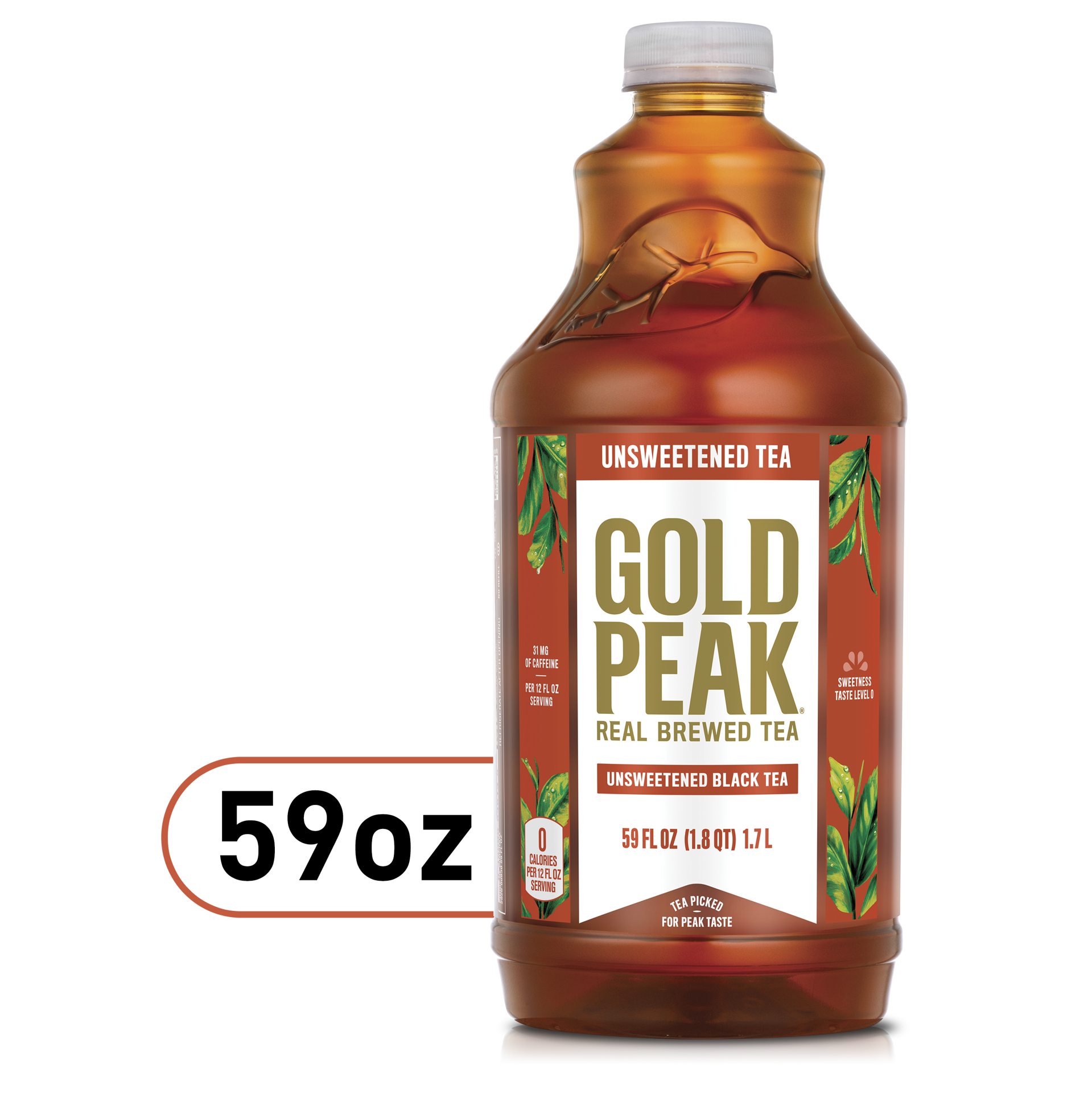 slide 1 of 11, Gold Peak Unsweetened Black Tea Bottle, 59 fl oz