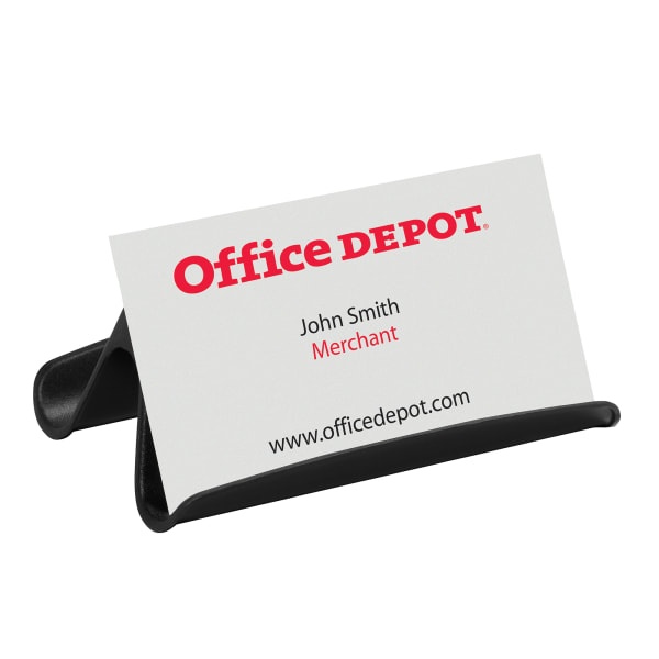 slide 1 of 1, Office Depot Brand Business Card Holder, Black, 1 ct