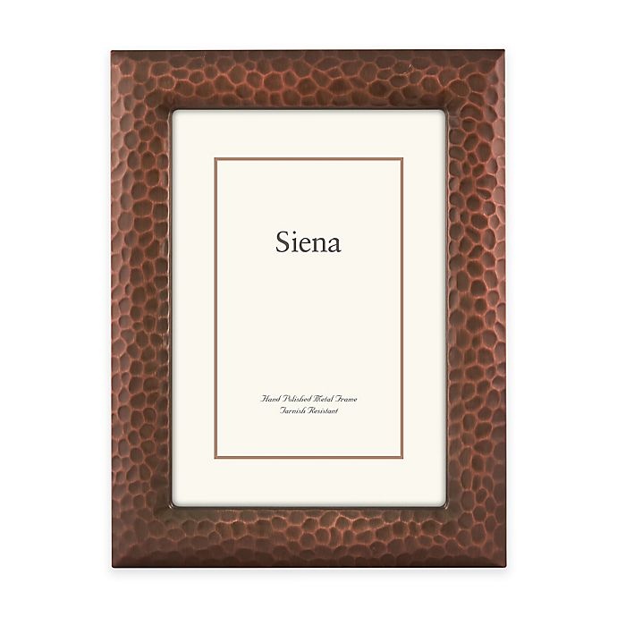 slide 1 of 1, Siena Metallics Hammered Design Frame - Brushed Copper, 5 in x 7 in