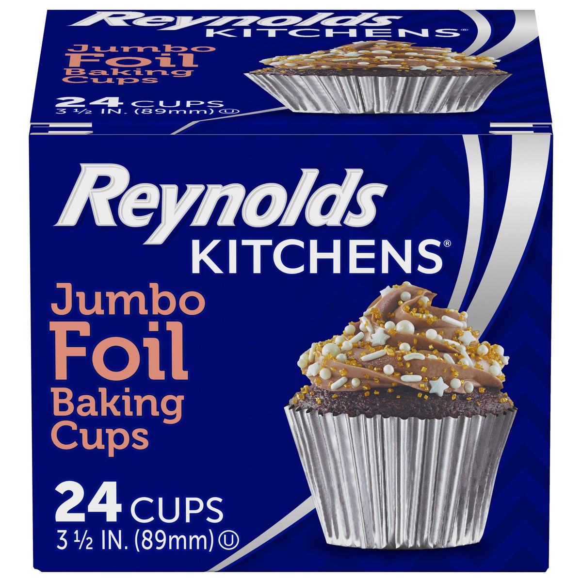 slide 1 of 9, Reynolds Kitchens Foil Baking Cups Jumbo 24 ea, 24 ct