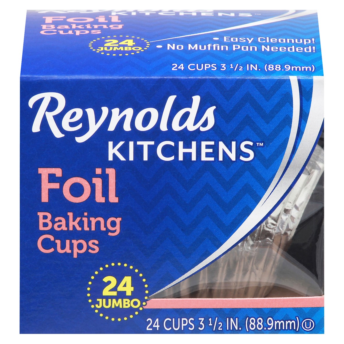 slide 1 of 8, Reynolds Baking Cups, Foil, Jumbo, 3.5 Inch, 24 ct