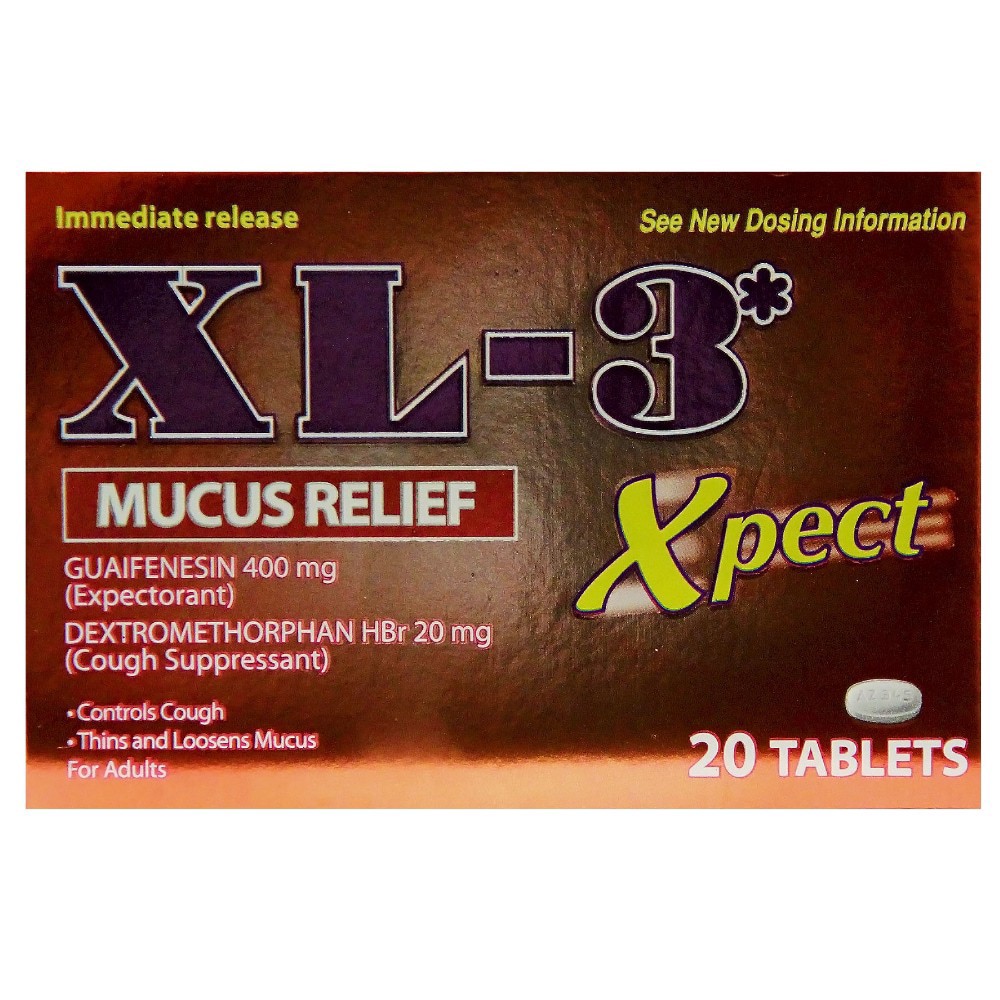 slide 1 of 1, XL-3 Xpect Mucus Relief, 20 ct