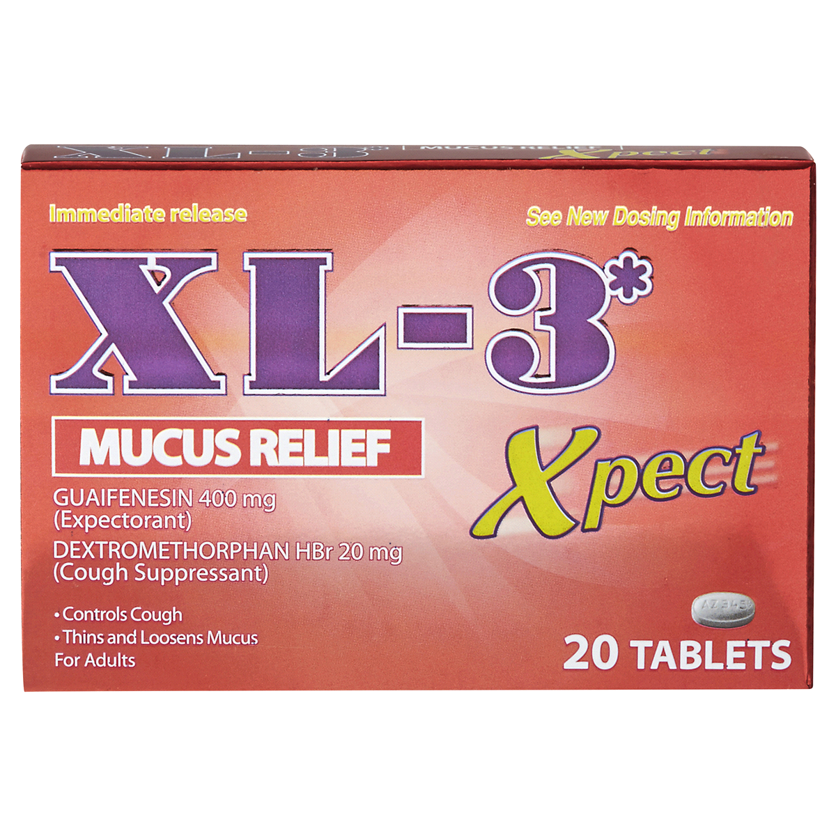 slide 1 of 1, XL-3 Xpect Mucus Relief, 20 ct