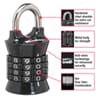 slide 5 of 5, Master Lock Padlock, Set Your Own Combination Lock, 1-1/2 inch wide, Assorted Colors, 1 ct