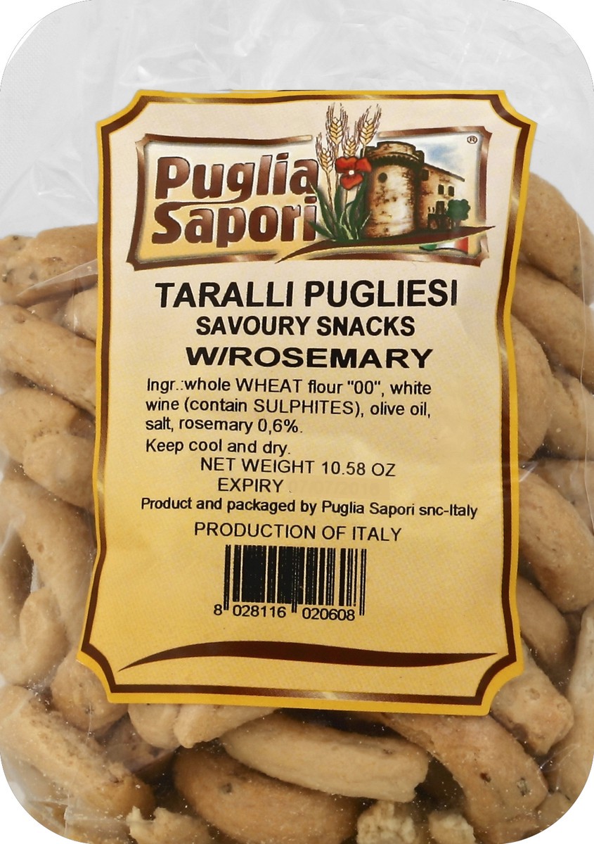 slide 1 of 1, Puglia Sapori Taralli Pugliesi With Rosemary 10.58 Oz, 10.58 oz