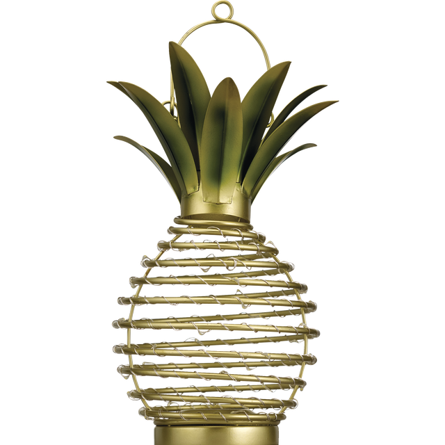 slide 1 of 1, B/O Lighted Ananas W/30L Starry Lgt, 1 ct
