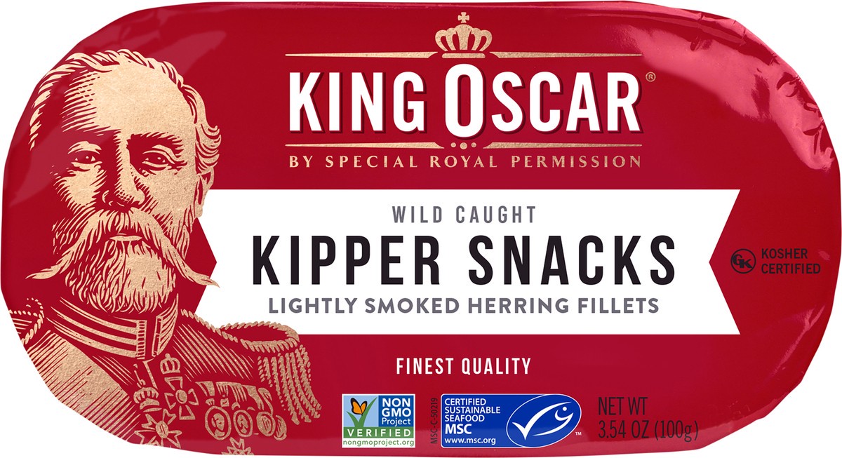 slide 2 of 3, King Oscar Kipper Snacks, Smoked Herring Fillets, 3.54 oz, 3.54 oz