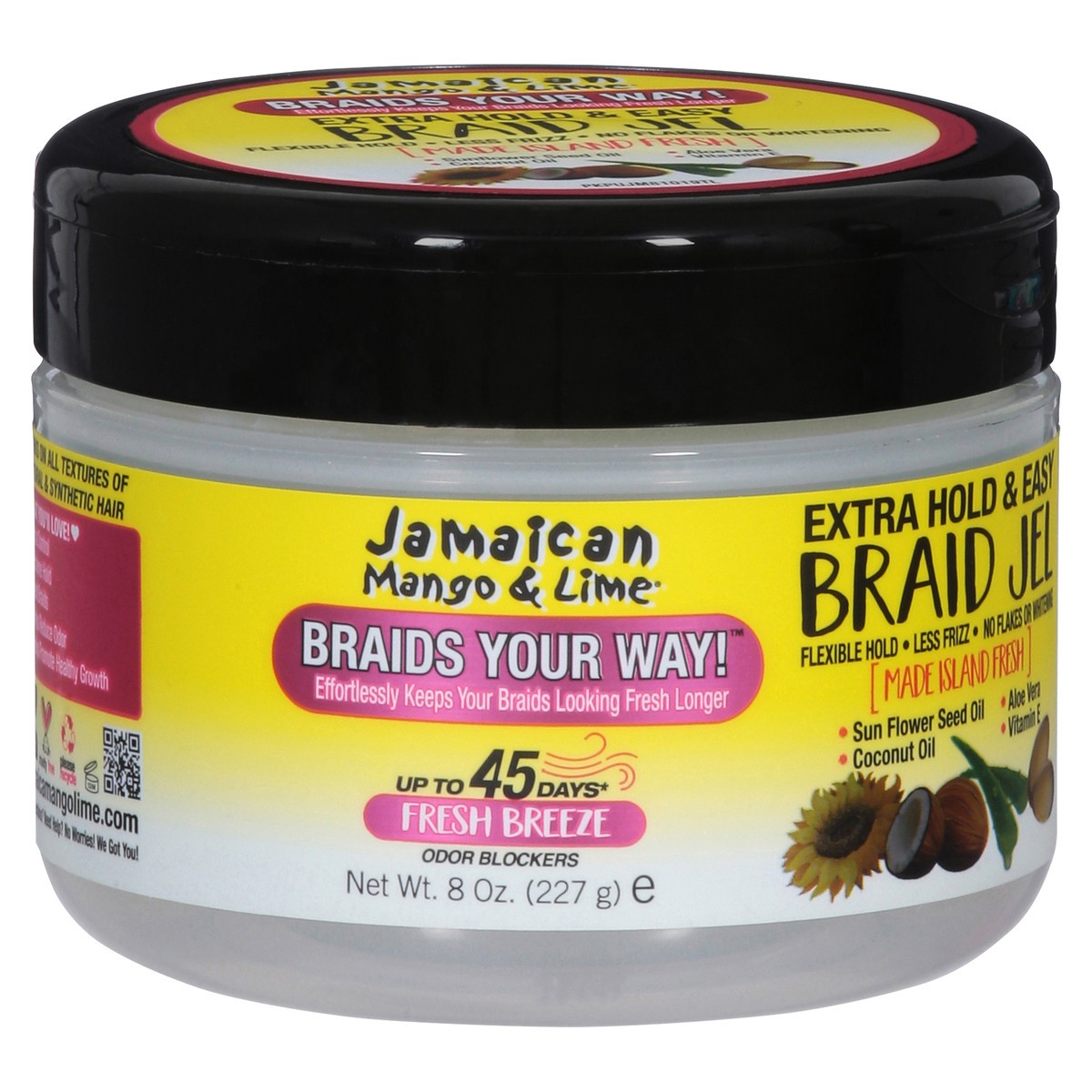 slide 2 of 9, Jamaican Mango & Lime Extra Hold & Easy Braid Jel 8 oz, 8 oz