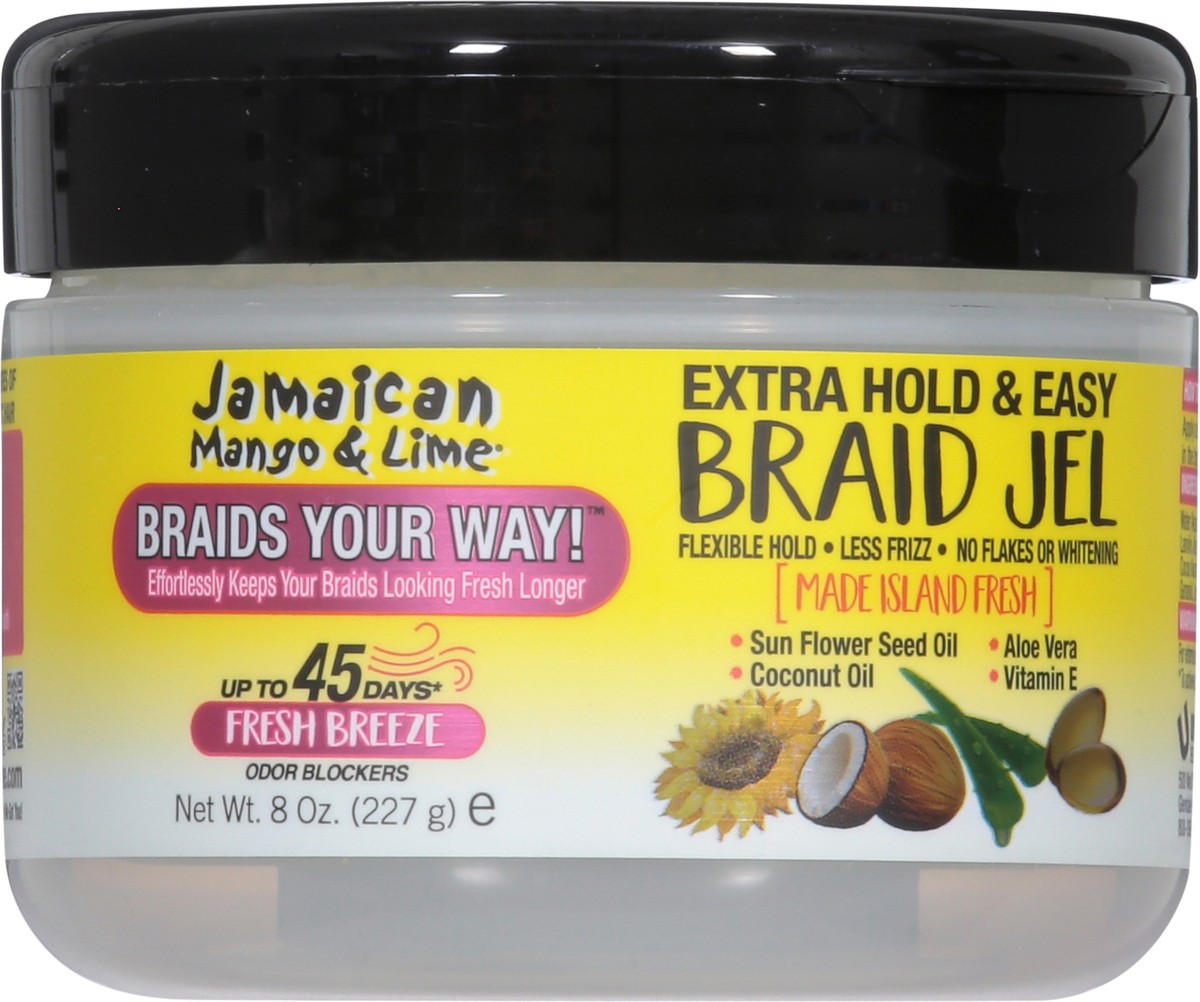 slide 3 of 9, Jamaican Mango & Lime Extra Hold & Easy Braid Jel 8 oz, 8 oz