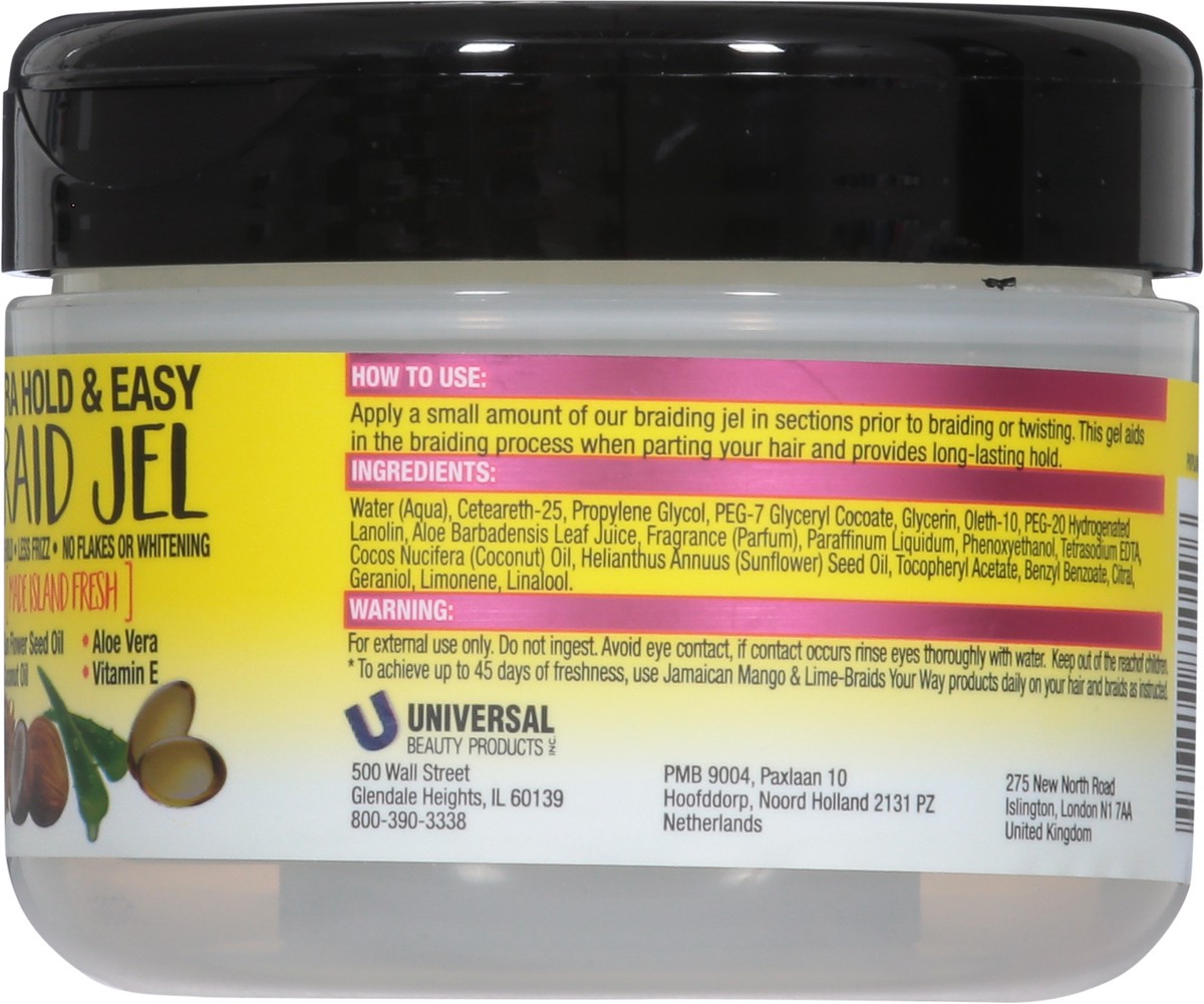 slide 8 of 9, Jamaican Mango & Lime Extra Hold & Easy Braid Jel 8 oz, 8 oz