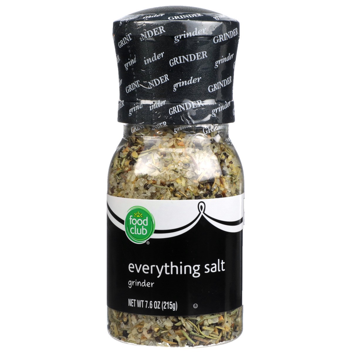 slide 2 of 12, Food Club Everything Salt Grinder, 7.6 oz