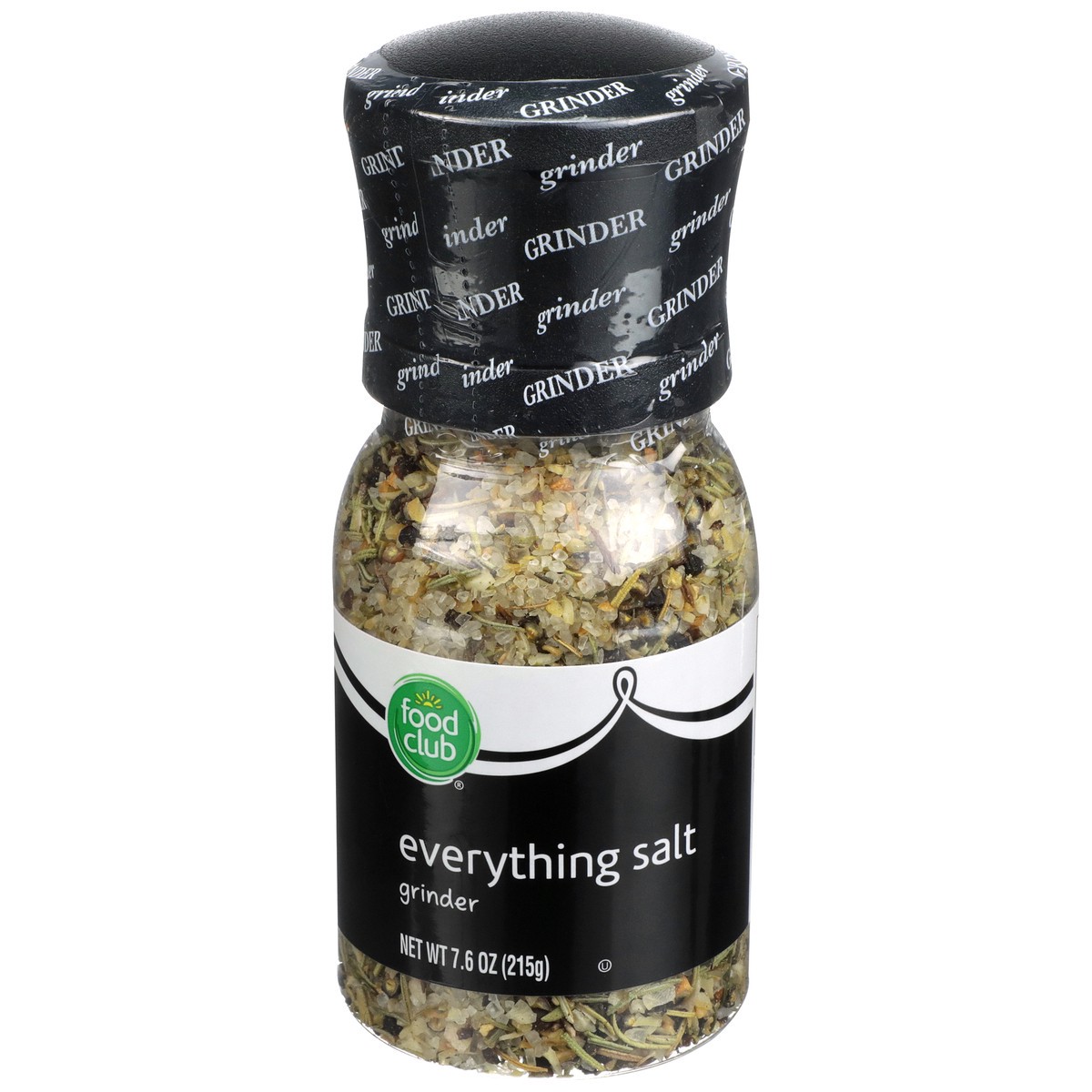 slide 1 of 12, Food Club Everything Salt Grinder, 7.6 oz