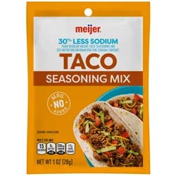 Meijer Reduced Sodium Taco Seasoning Mix