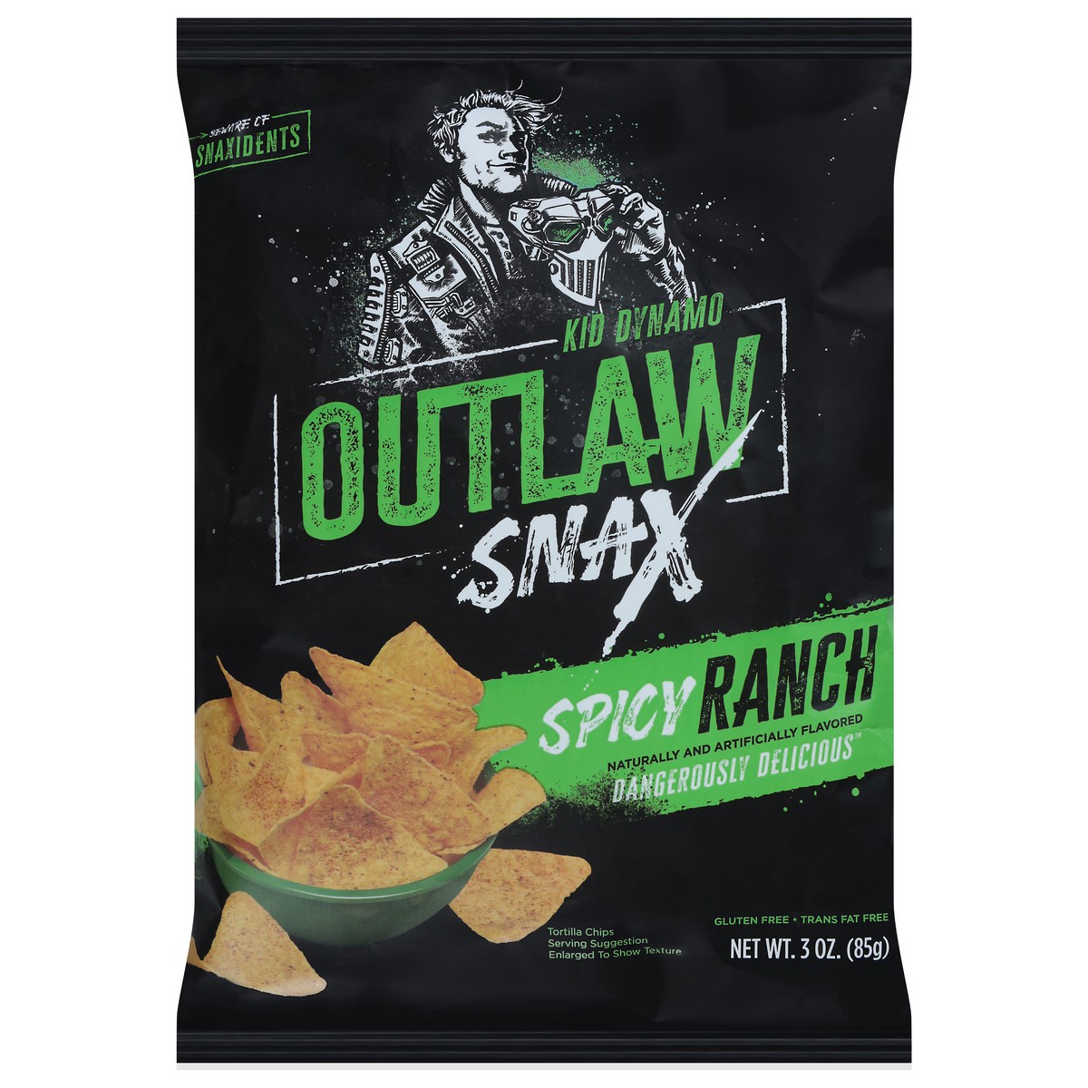 slide 2 of 13, Outlaw Snax Spicy Ranch Tortilla Chips - 3 oz, 3 oz
