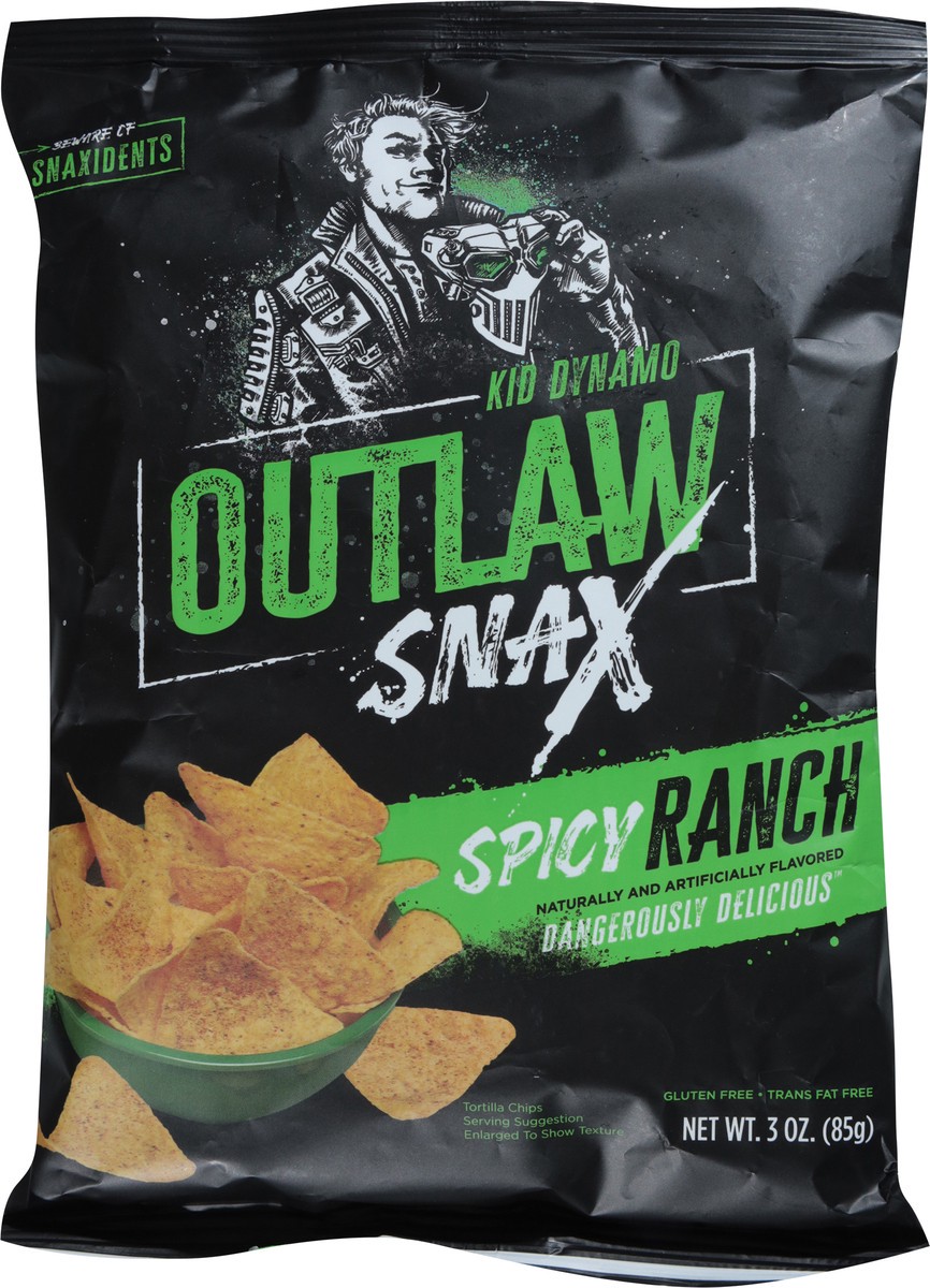 slide 5 of 13, Outlaw Snax Spicy Ranch Tortilla Chips - 3 oz, 3 oz