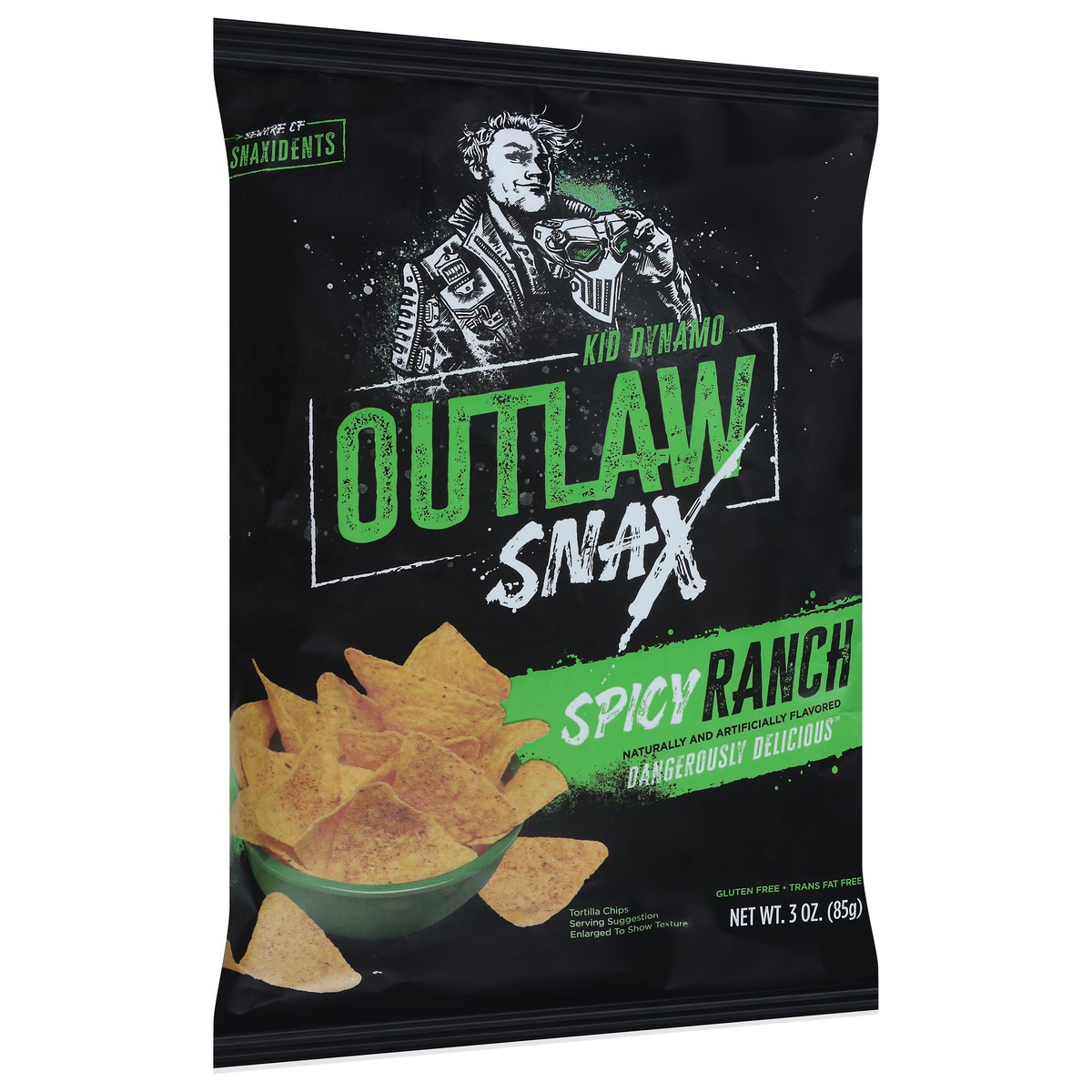 slide 13 of 13, Outlaw Snax Spicy Ranch Tortilla Chips - 3 oz, 3 oz