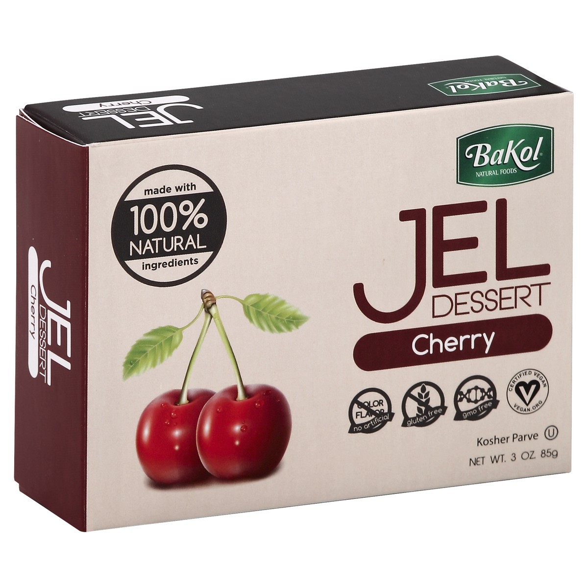 slide 4 of 5, BaKol Cherry Jel Dessert, 3 oz