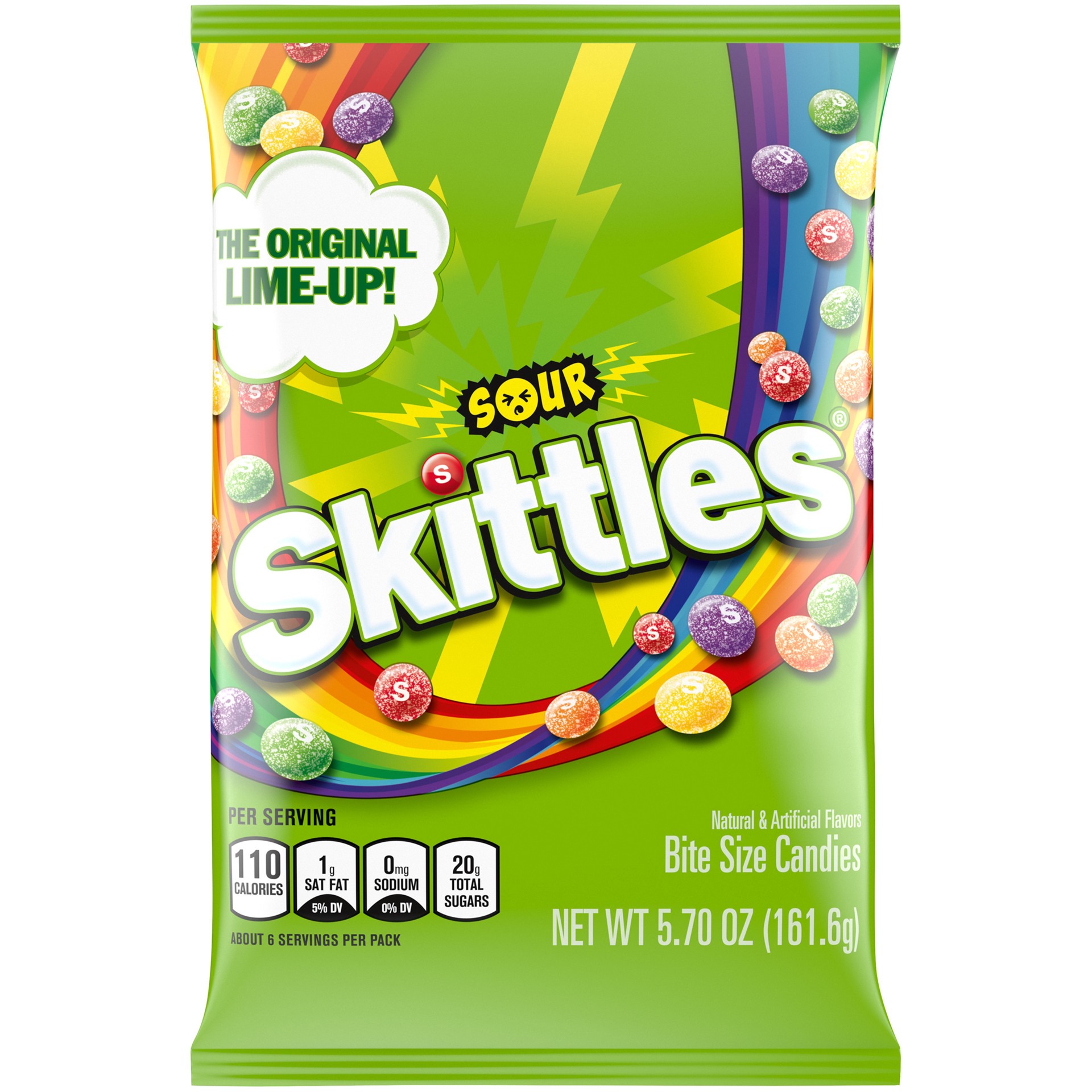 slide 1 of 8, SKITTLES Sour Candy, 5.7 oz Bag, 5.7 oz