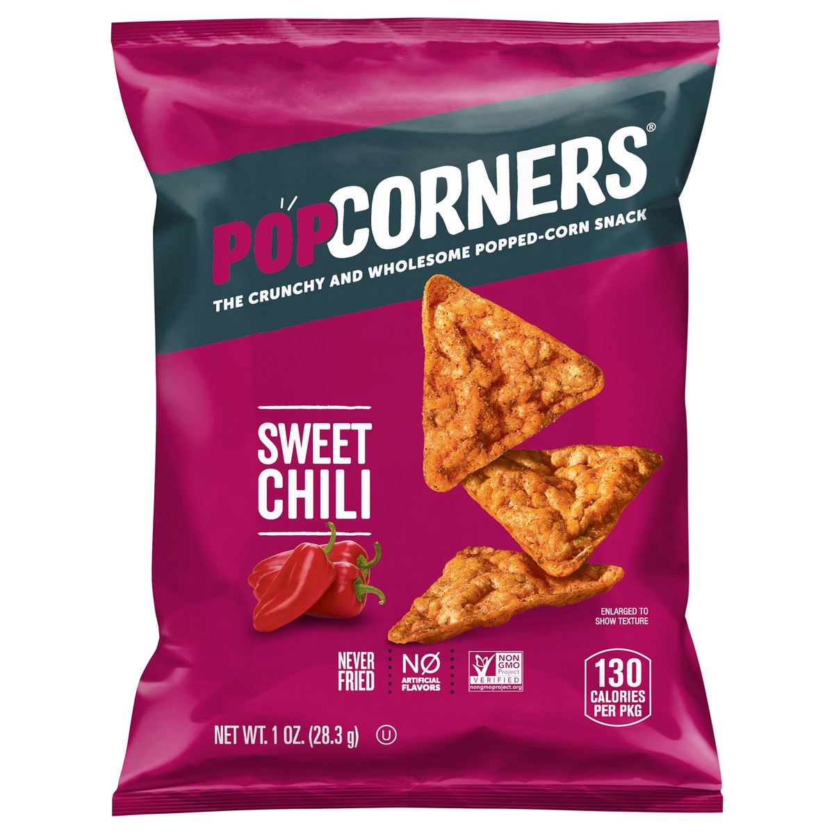 slide 8 of 8, PopCorners The Crunchy And Wholesome Popped Corn Snack Sweet Chili 1 Oz, 1 oz