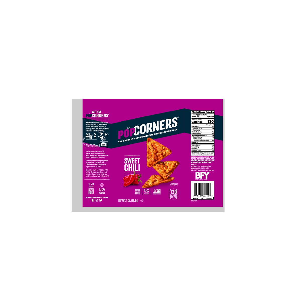 slide 5 of 8, PopCorners The Crunchy And Wholesome Popped Corn Snack Sweet Chili 1 Oz, 1 oz