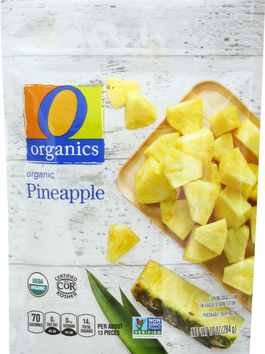 slide 2 of 2, O Organics Organic Pineapple Chunks, 10 oz