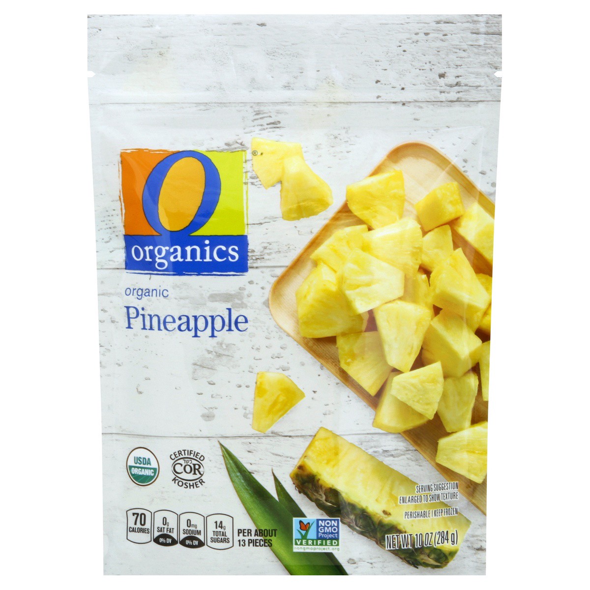 slide 1 of 2, O Organics Organic Pineapple Chunks, 10 oz