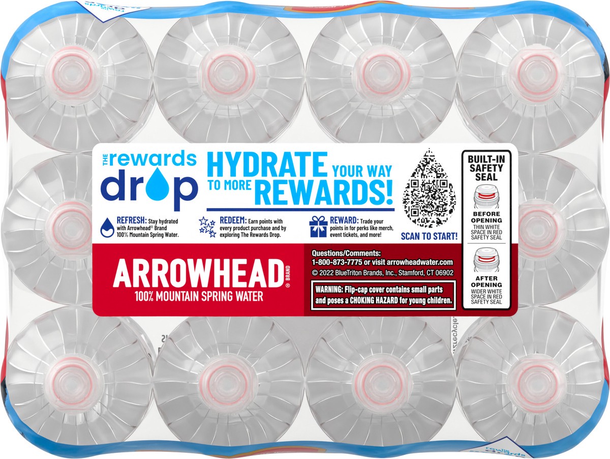 slide 7 of 11, Arrowhead 100% Mountain Spring Water Mini Plastic Bottles - 12 ct; 23.7 fl oz, 12 ct; 23.7 fl oz