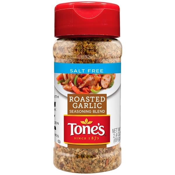 slide 1 of 1, Tone's Roasted Garlic Seasoning Blend, 2.4 oz