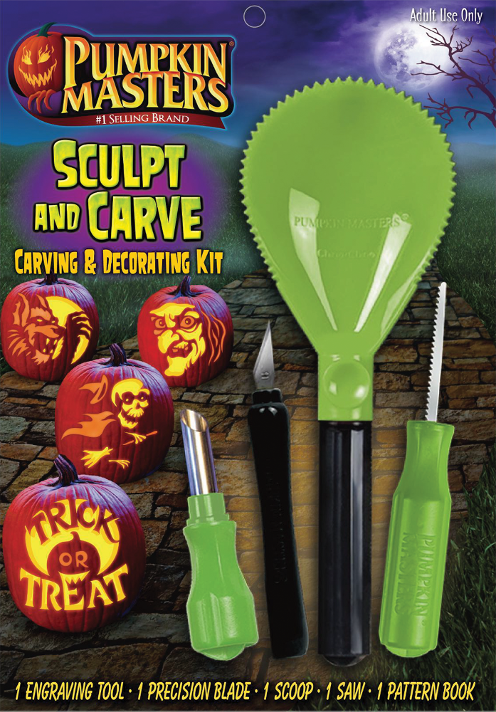 slide 3 of 3, Pumpkin Masters® Sculpt & Carve Pumpkin Decorating Kit, 5 ct