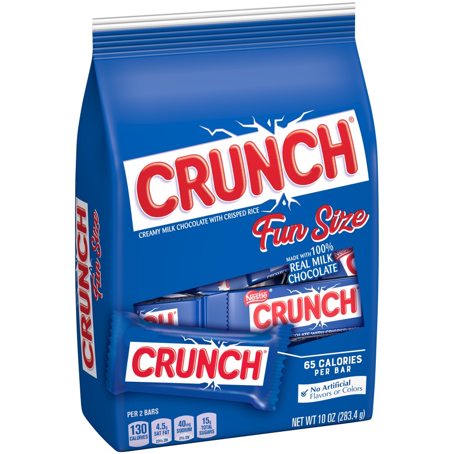 slide 2 of 8, Crunch Fun Size Candy Bars, 10 oz