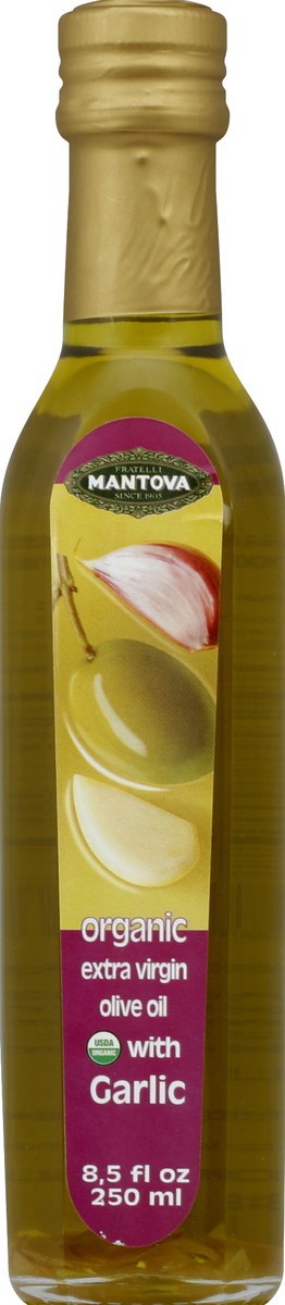 slide 2 of 2, Mantova Oil Olive Extra Virgin Garlic Organic, 8.5 oz