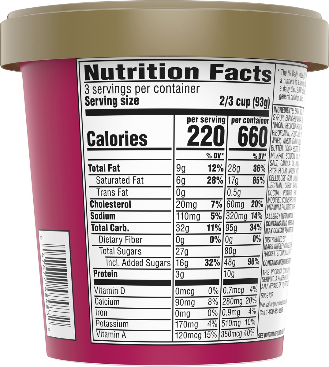 slide 4 of 8, TWIX Ice Cream Cookie Dough Pint 16 oz, 16 fl oz