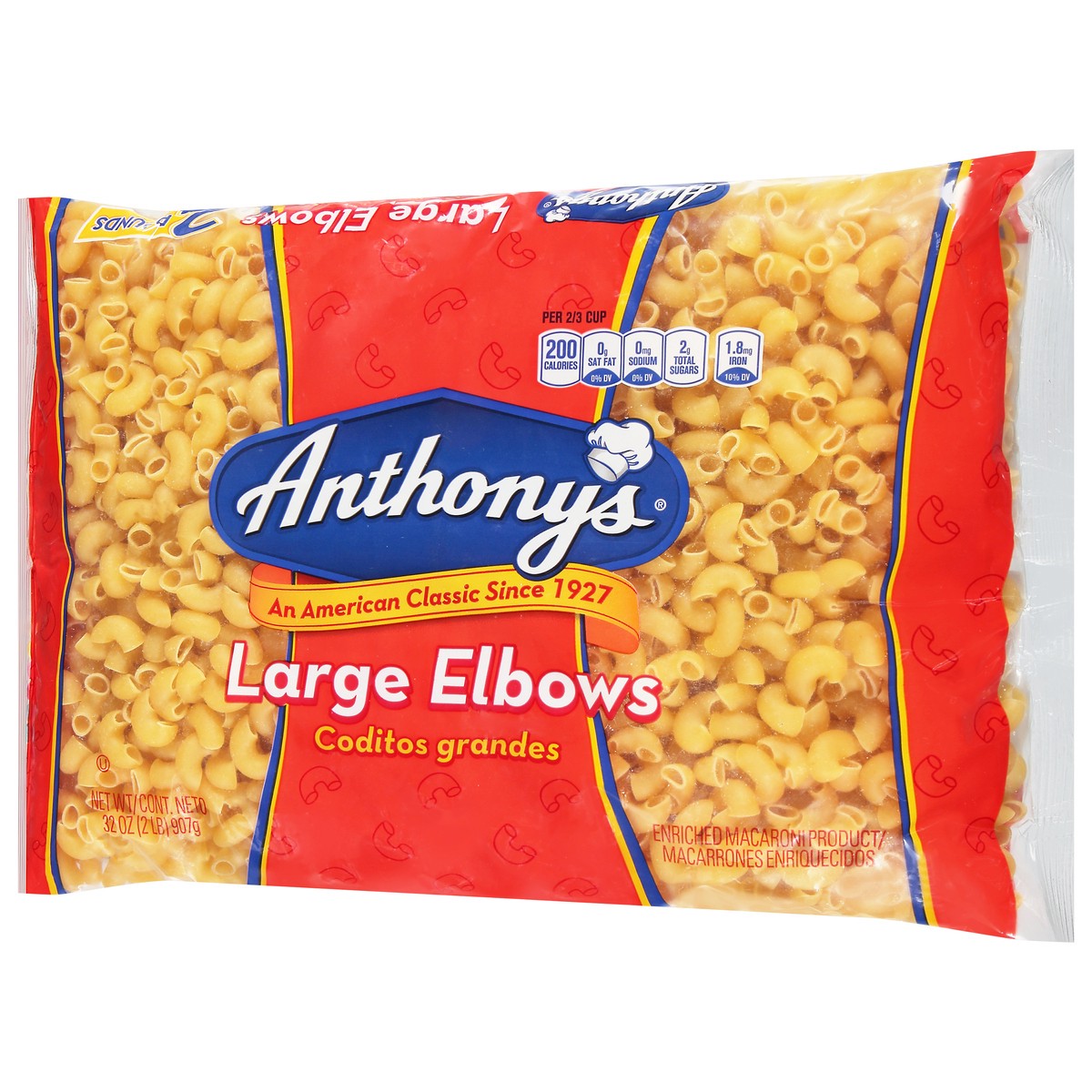 slide 4 of 13, Anthony's Large Elbows 32 oz, 32 oz