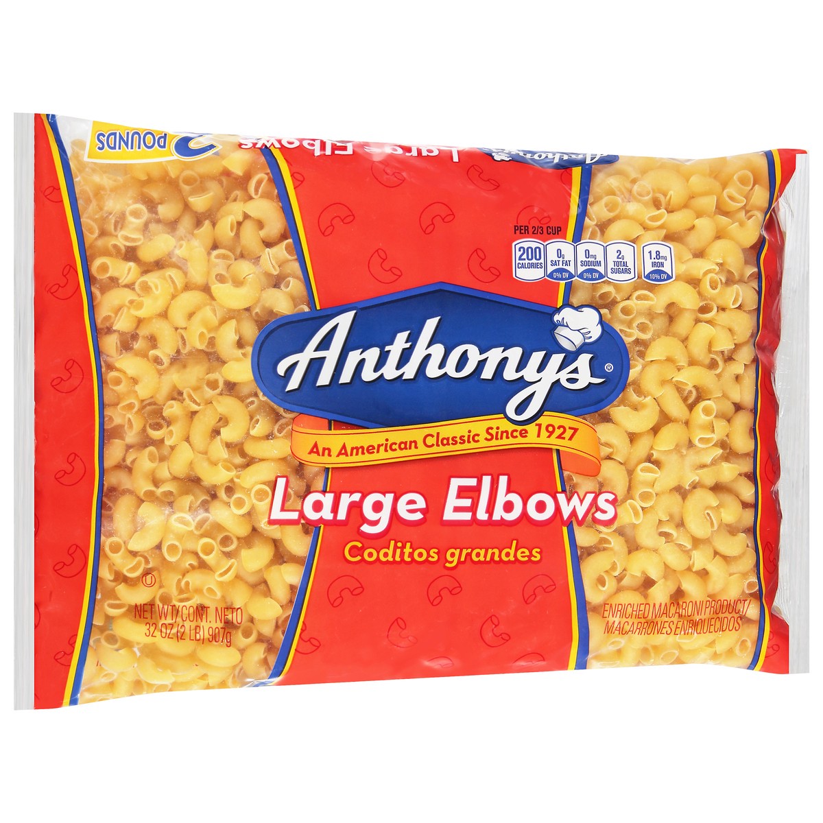 slide 2 of 13, Anthony's Large Elbows 32 oz, 32 oz