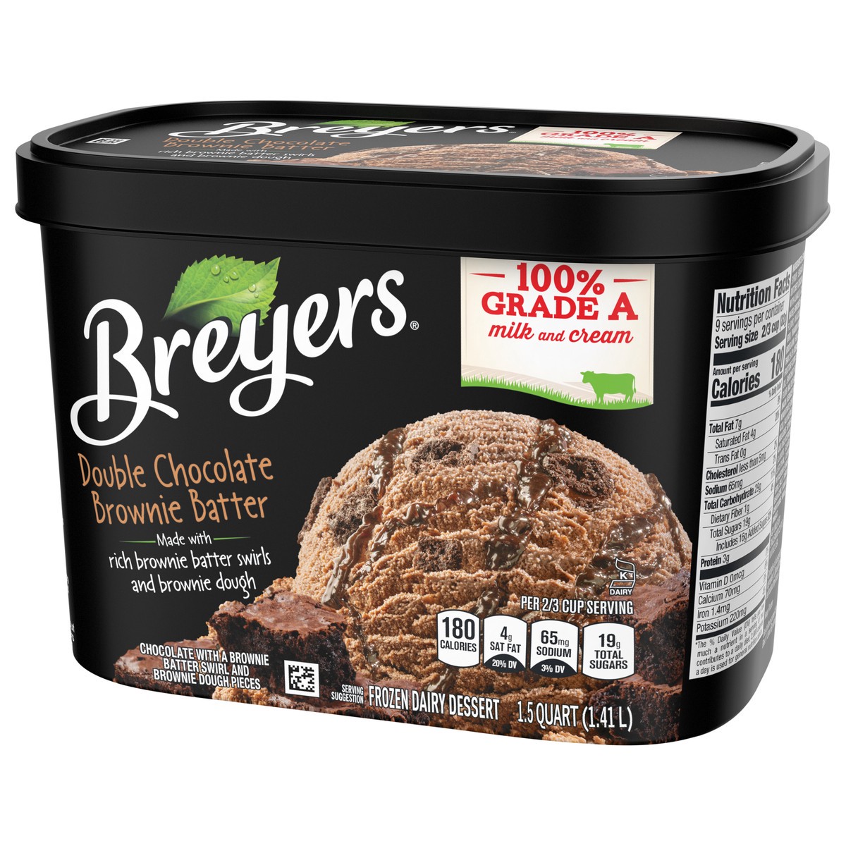 slide 7 of 9, Breyers Ice Cream Double Chocolate Brownie Batter, 1.5 qt