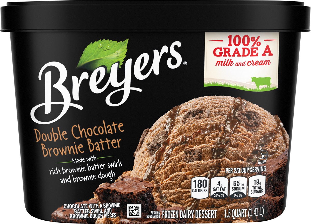 slide 2 of 9, Breyers Ice Cream Double Chocolate Brownie Batter, 1.5 qt
