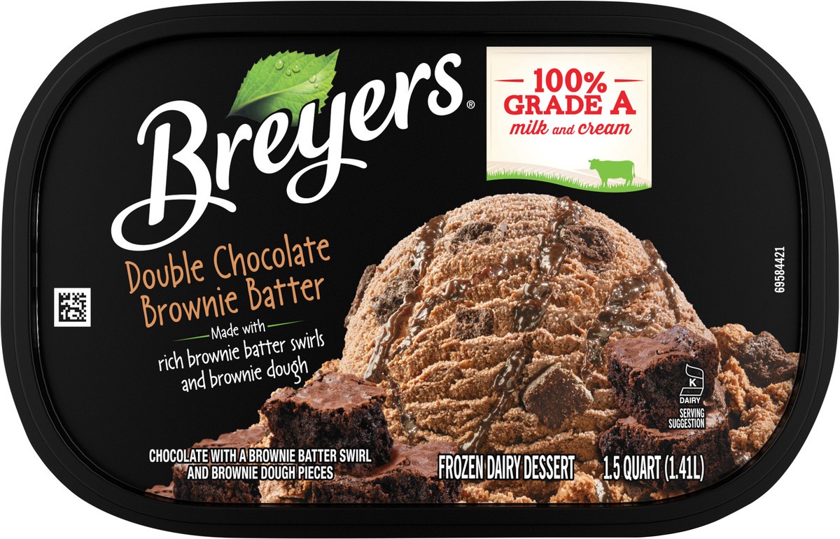slide 8 of 9, Breyers Ice Cream Double Chocolate Brownie Batter, 1.5 qt